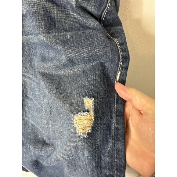 True Religion Jeans Men’s 40X29 Straight Leg Distressed USA Blue Denim - Picture 4 of 8